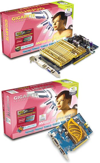 ... NVIDIA 6600GT 128MB AGP (top) and PCI-E (bottom) Graphics Cards