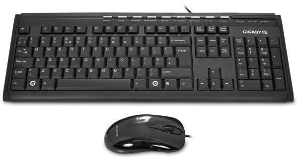 The package comprises of Gigabyte’s 6150 keyboard and optical mouse