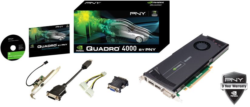 NVIDIA Quadro 4000 2GB GDDR5 Video Card VCQ4000-PB