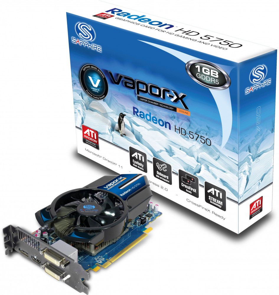 ATI HD5750 VAPOR-X 1GB Graphics Card PCIE DX11